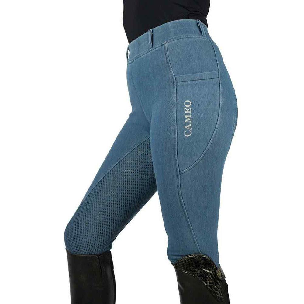 Cameo Equine Performance Denim Horse Riding Tights with Phone Pocket & Grip Seat - Just Horse Riders