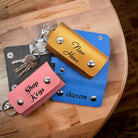 Personalised Custom Handmade Leather Key Wallet Pouch Bag Case Holder Key Ring - Just Horse Riders