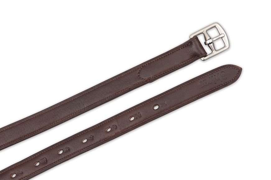 Shires Blenheim - Gourmette En Cuir Élégante Avec Embouts Acier - Collier Classique Pour Homme Ou Femme