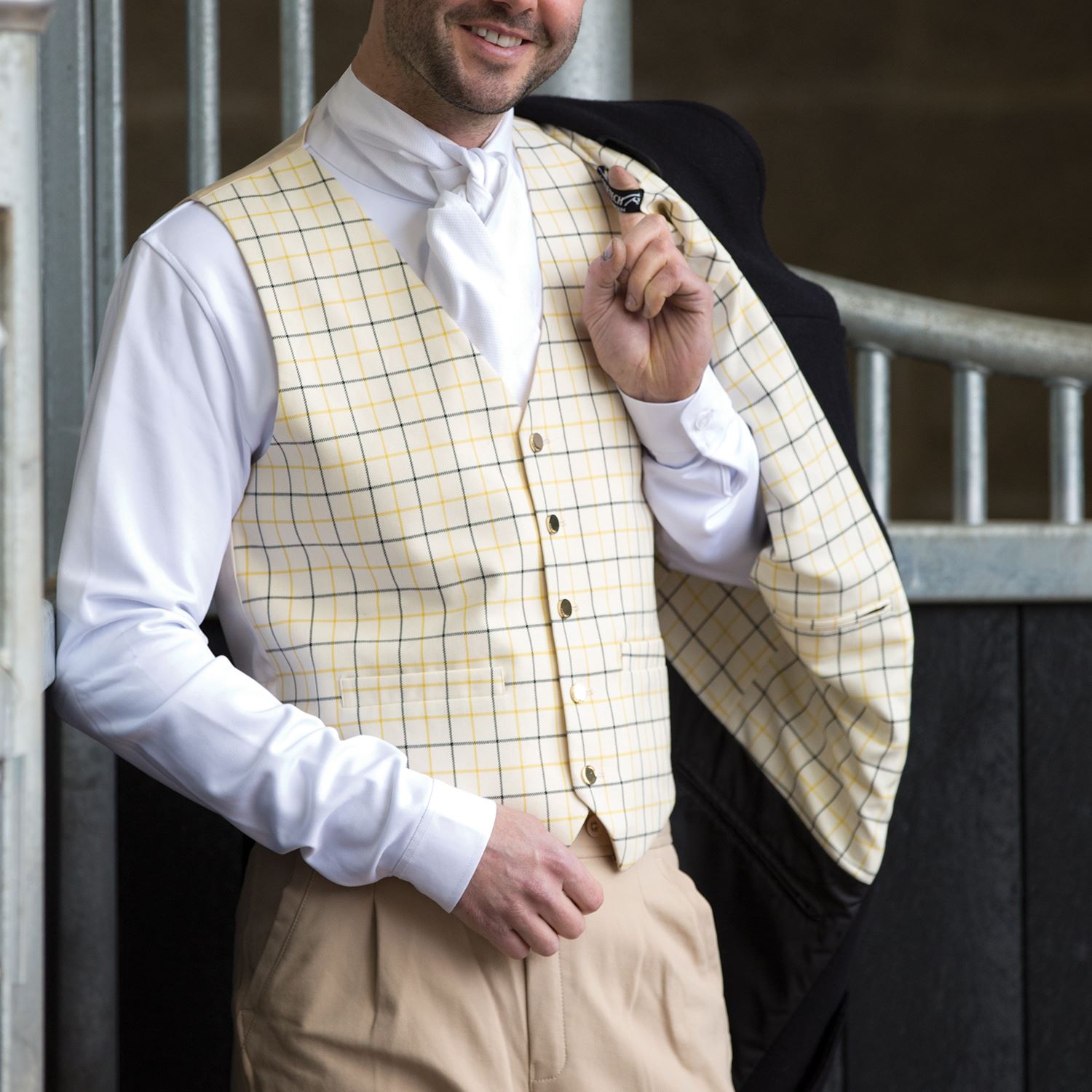 Equetech Mens Classic Tattersall Check Waistcoat - Just Horse Riders