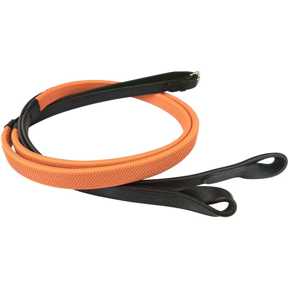 Eco Rider Kriss Dimple Looped Race Reins - Finest Eco Leather Strong & Durable - Just Horse Riders