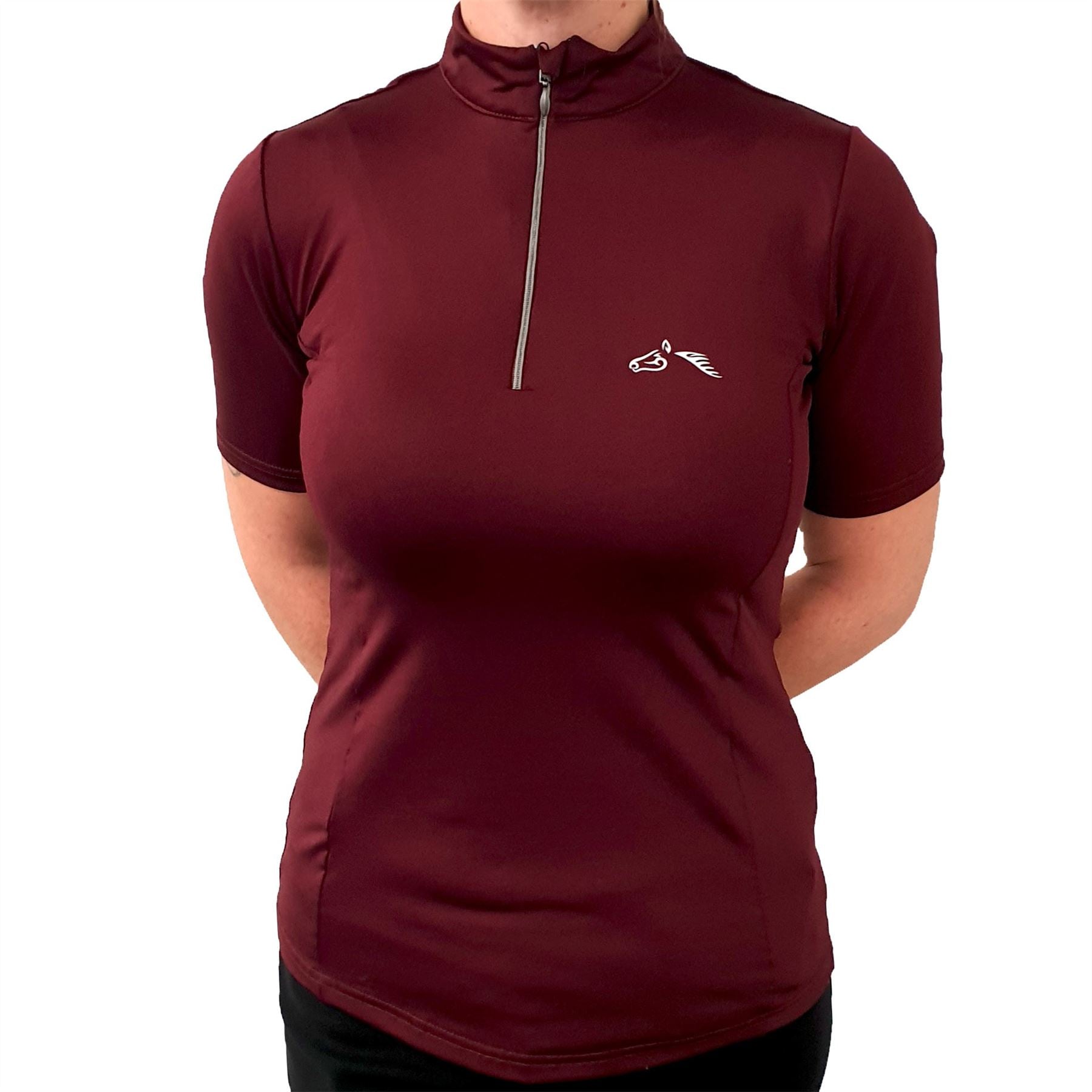 Gallop Equestrian Short Sleeve Zipped Neck Base-Layer - Just Horse Riders