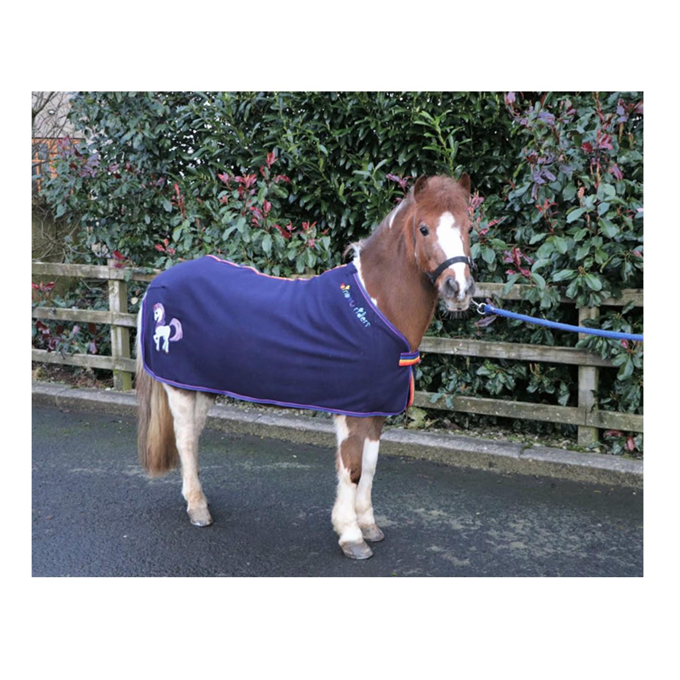 Cameo Equine Rainbow Riders Fleece Rug - Adjustable Straps & Embroidered Design - Just Horse Riders
