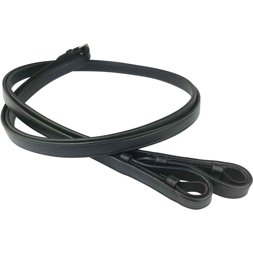 Premium Eco Leather Plain Reins - Soft, Smooth and Strong - 5/8 Inch Width - Just Horse Riders