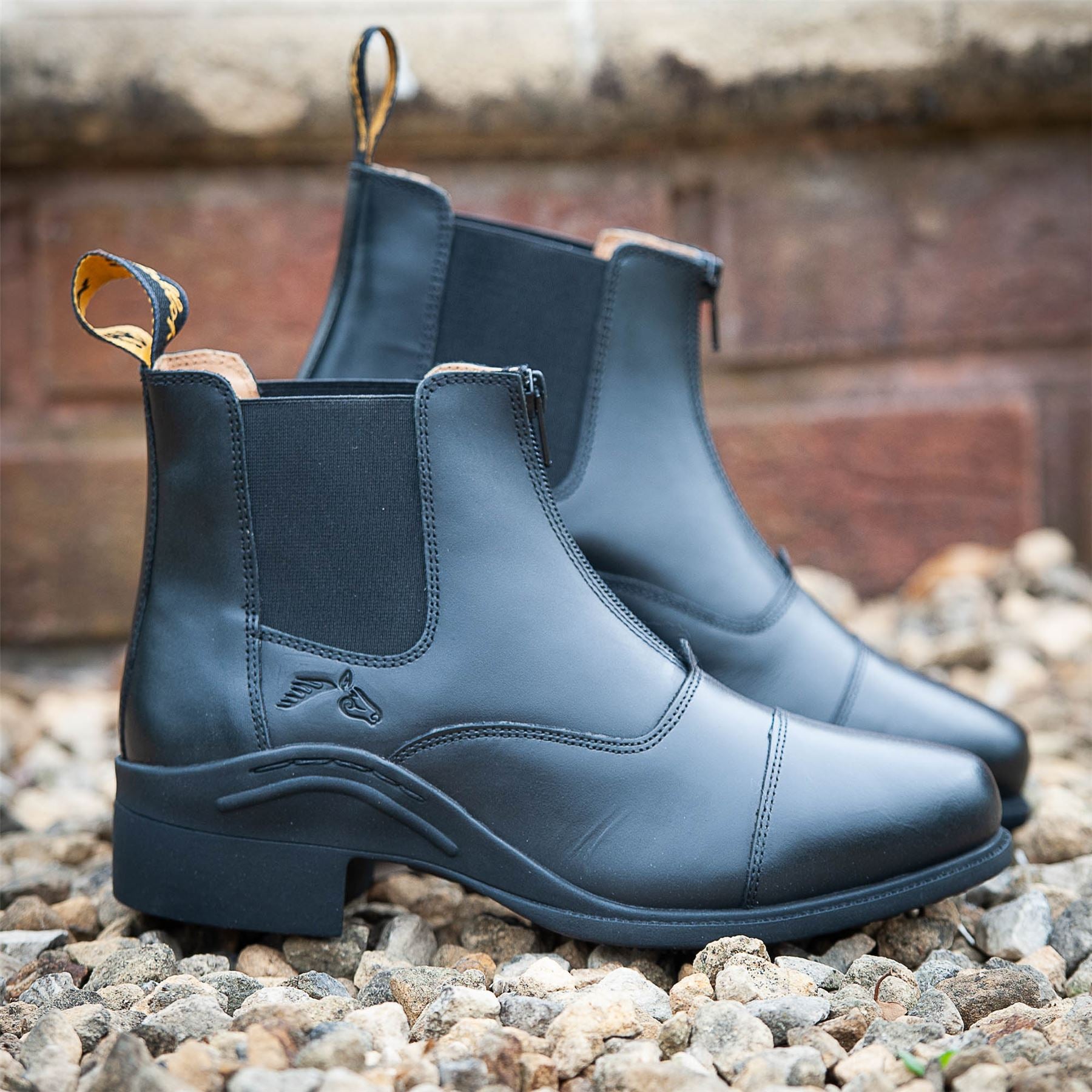 Gallop Equestrian Elegance Leather Paddock Zip Boots - Just Horse Riders