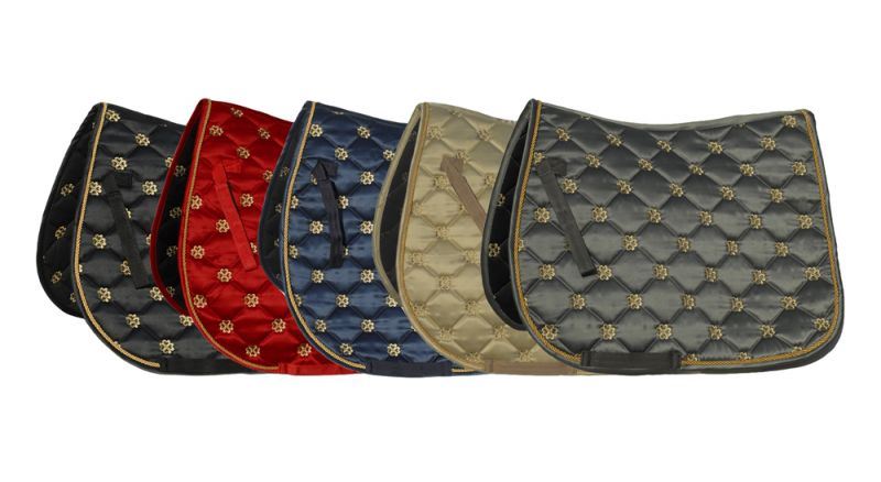 Rhinegold Lucky Clover Satin Saddle Pad - Just Horse Riders