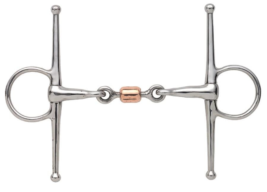 Shires Full Cheek Snaffle With Copper Peanut - Just Horse Riders