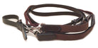 Mark Todd Leather/Rope Draw Reins with Elastic - Just Horse Riders