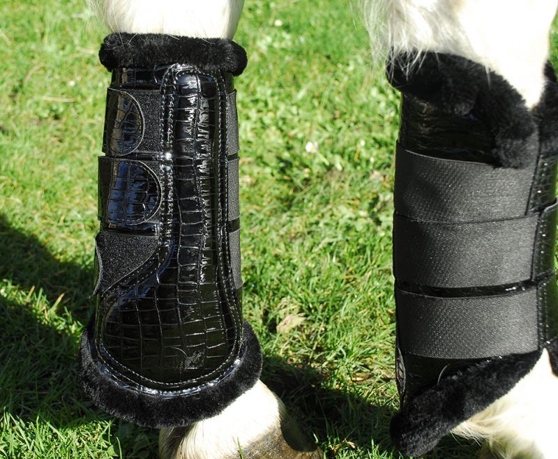 Rhinegold Mock Croc Brushing Boots - Just Horse Riders