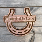 Personalised Wood Horse Shoe & Name Plate - Just Horse Riders