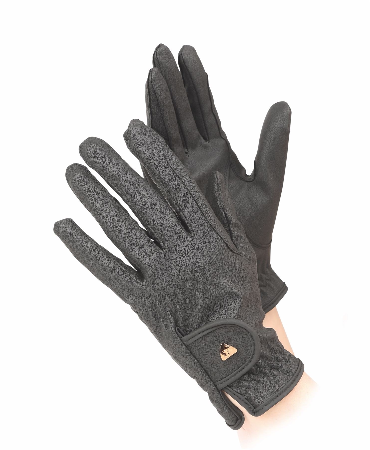 Shires Aubrion Pu Riding Gloves - Child - Just Horse Riders