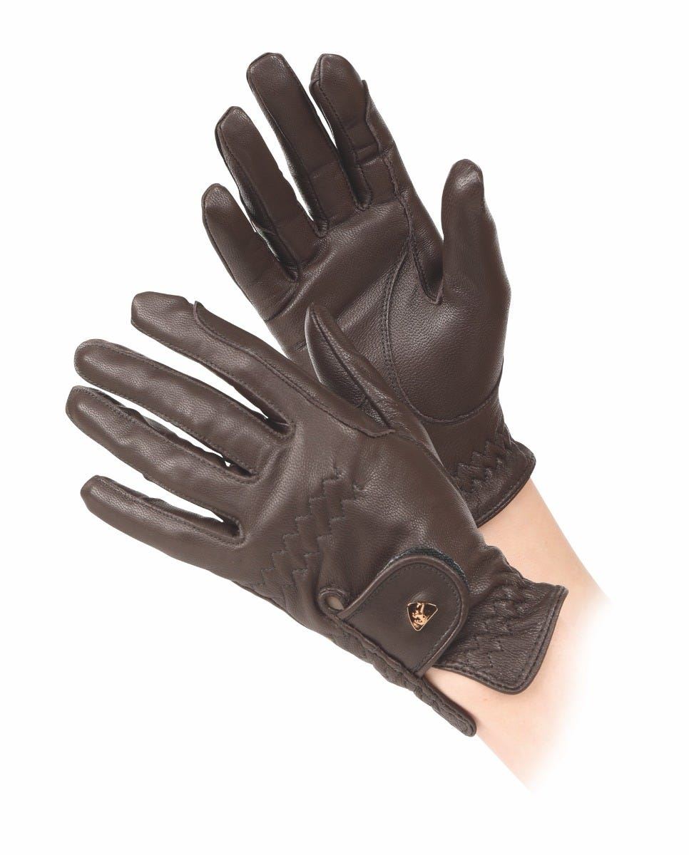 Shires Aubrion Leather Riding Gloves - Child - Just Horse Riders