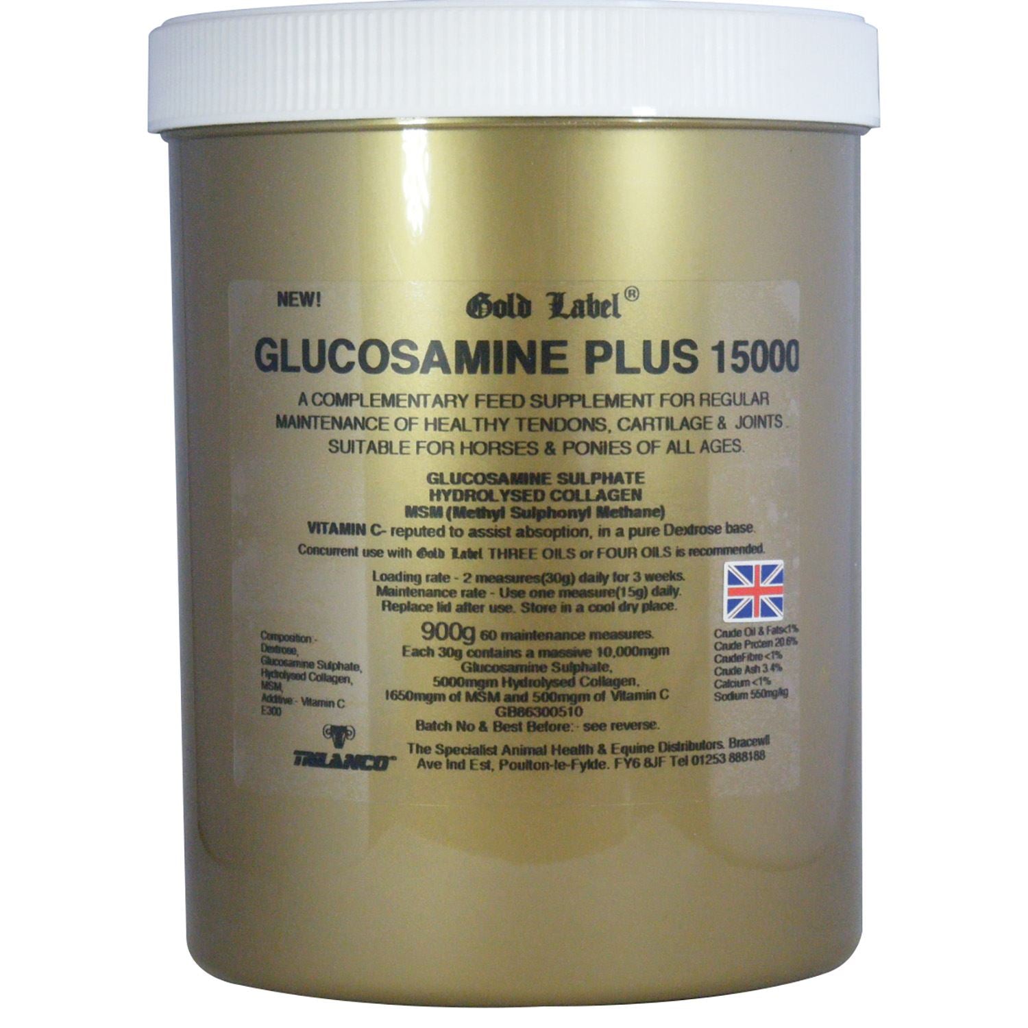 Gold Label Glucosamine Plus 15000 - Just Horse Riders