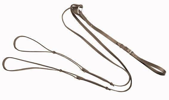 HKM Triangle Draw Reins With Stainless Steel Fittings - Just Horse Riders