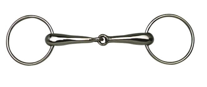 Korsteel Stainless Steel Hollow Mouth Jointed Loose Ring Snaffle Bit - Just Horse Riders