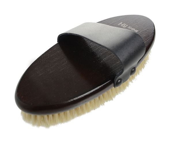 HySHINE Deluxe Body Brush With Goat Hair and Massage Pad - Just Horse Riders