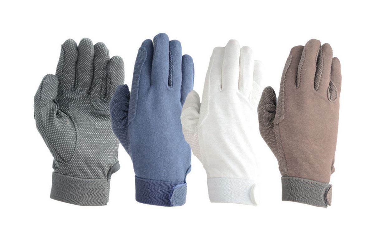 Hy Equestrian Cotton Pimple Palm Gloves - Just Horse Riders