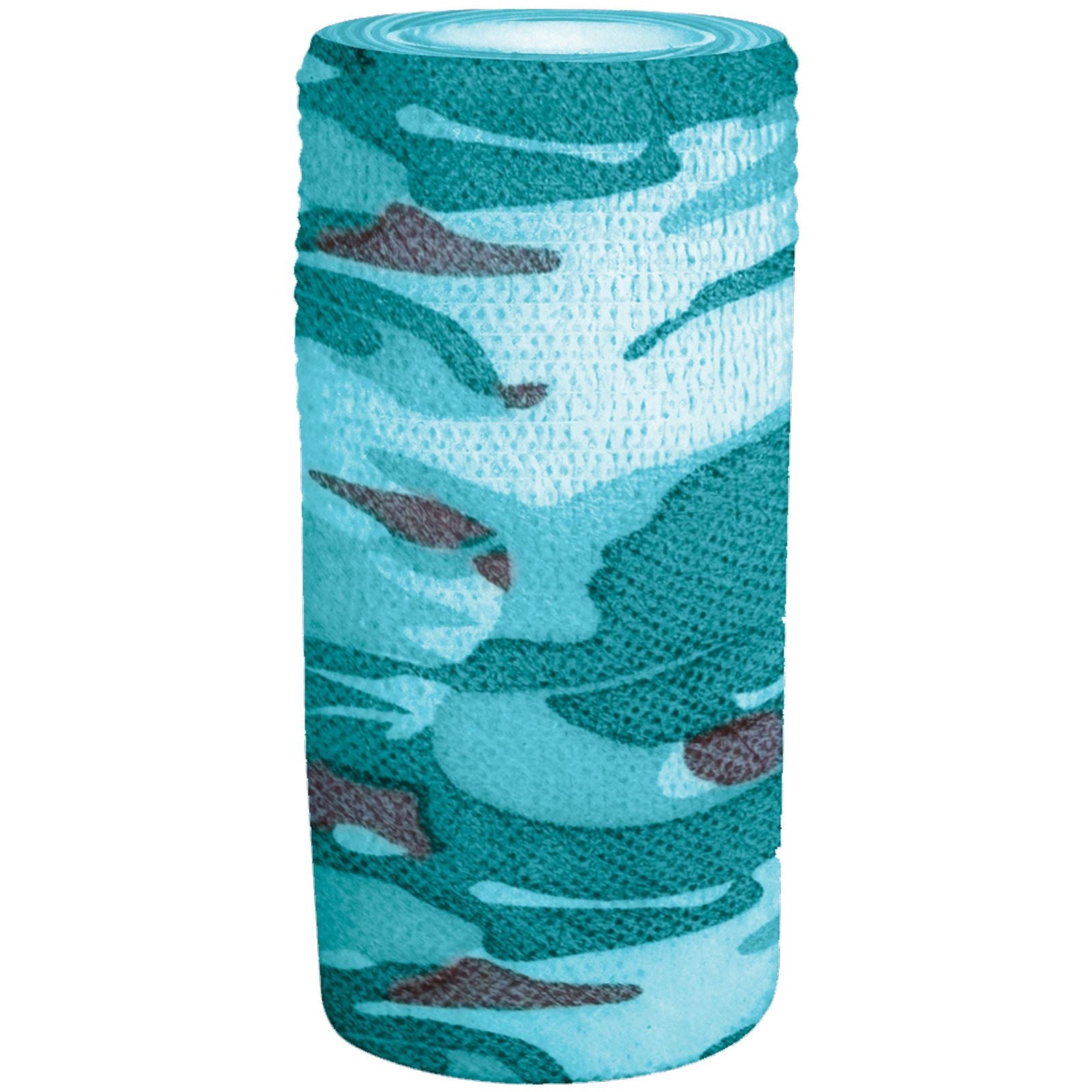 Perry Equestrian 100mm x 4.5m Cohesive Bandage (Blue Camouflage) - Just Horse Riders
