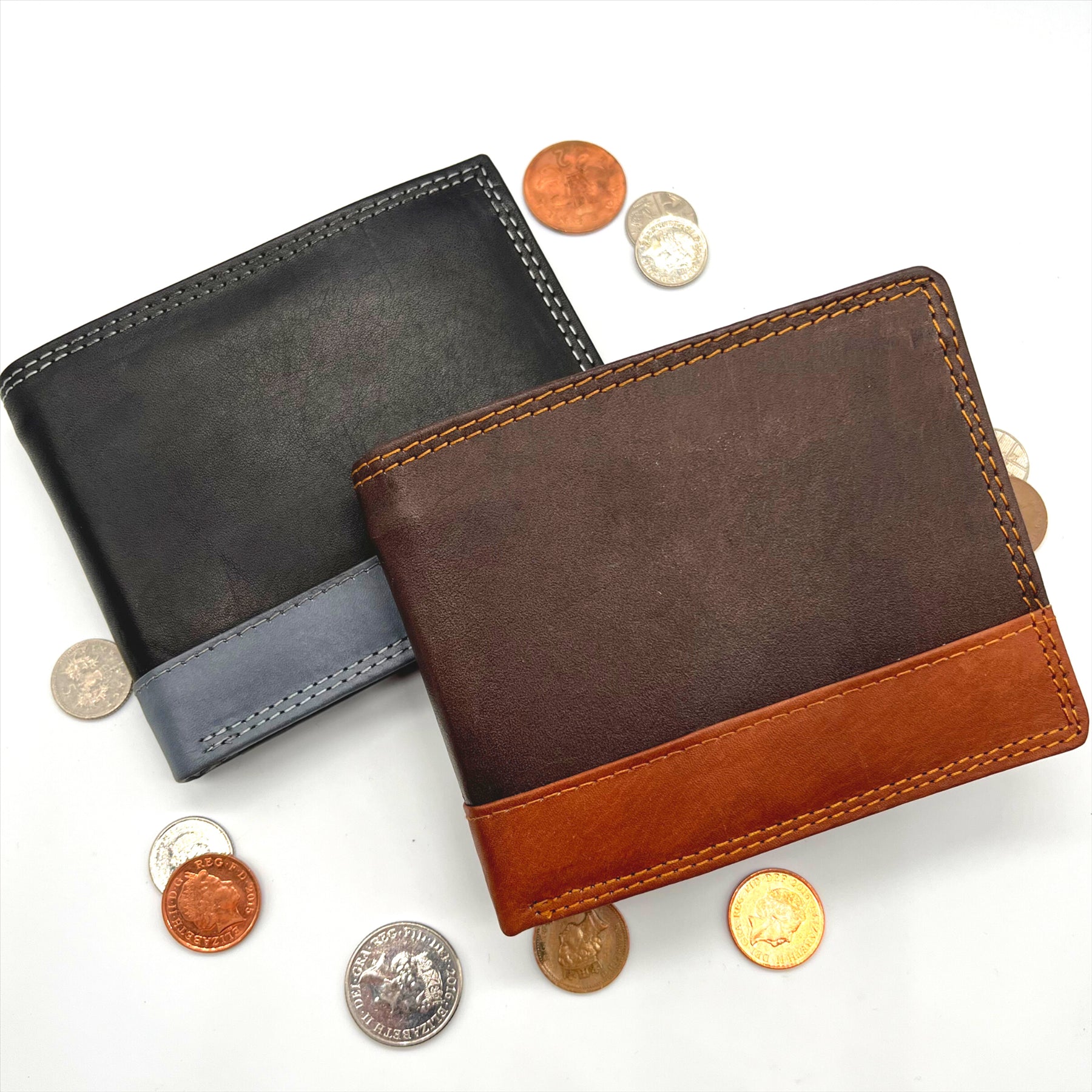 Englander Leather Mens Two Toned Wallet - Just Horse Riders