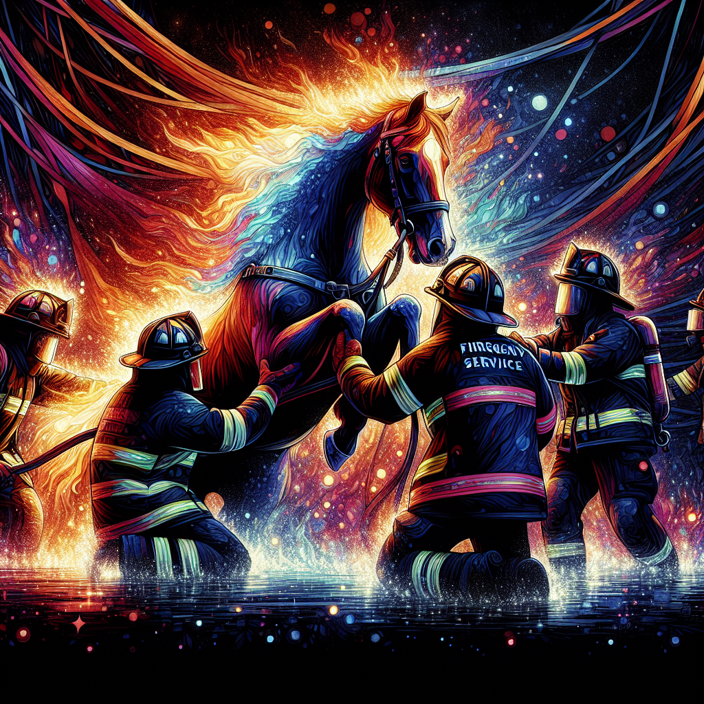 A Tale of Equine Emergency: How Fire and Rescue Services Saved a Horse's Life and the Lessons Learned- just horse riders