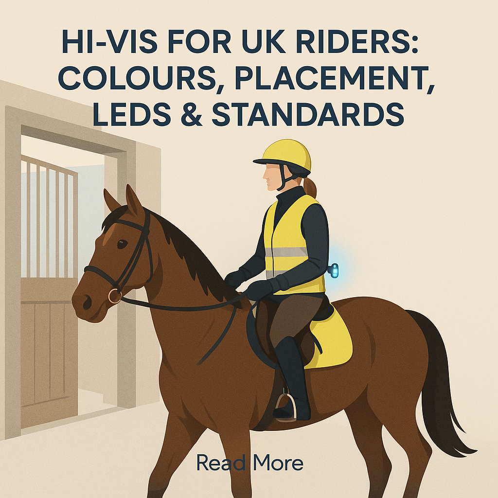 Hi-Vis For UK Riders: Colours, Placement, LEDs & Standards- just horse riders