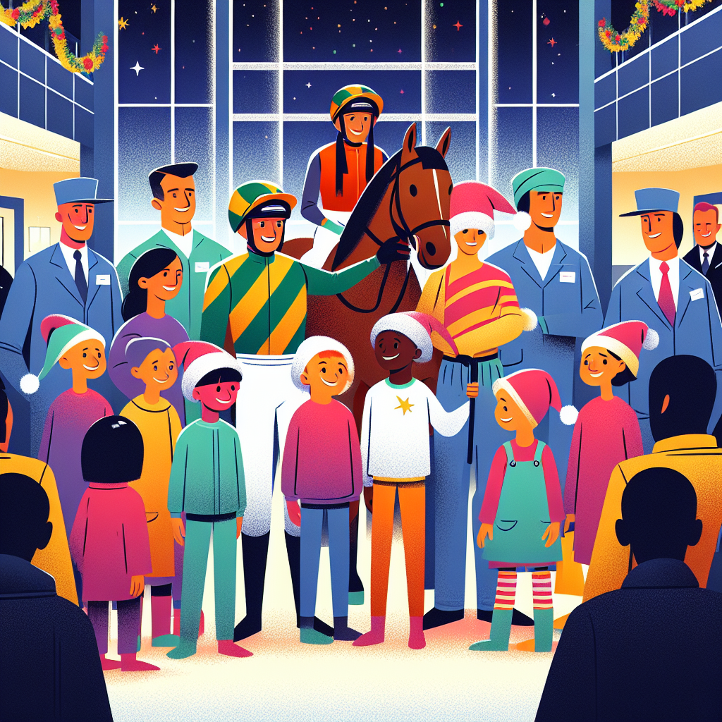 Jockeys Spread Holiday Cheer With Heartwarming Visit To Alder Hey Children's Hospital- just horse riders