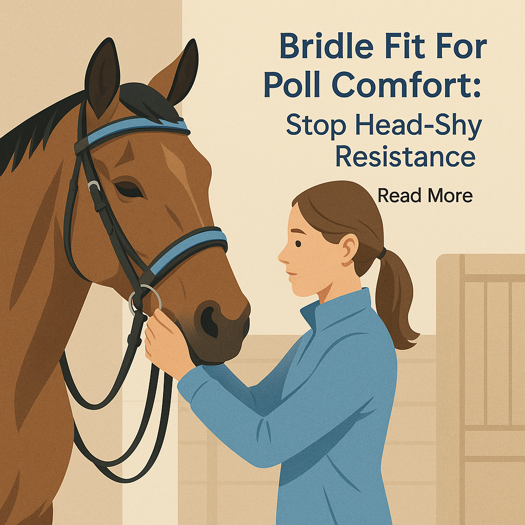 Bridle Fit For Poll Comfort: Stop Head-Shy Resistance- just horse riders