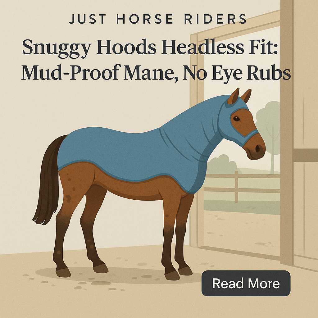 Snuggy Hoods Headless Fit: Mud-Proof Mane, No Eye Rubs- just horse riders