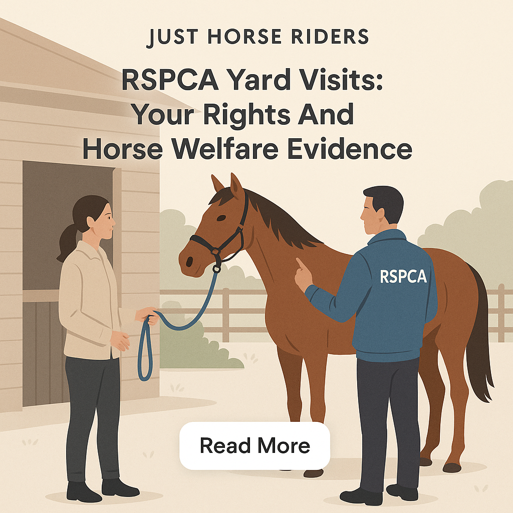 RSPCA Yard Visits: Your Rights And Horse Welfare Evidence- just horse riders