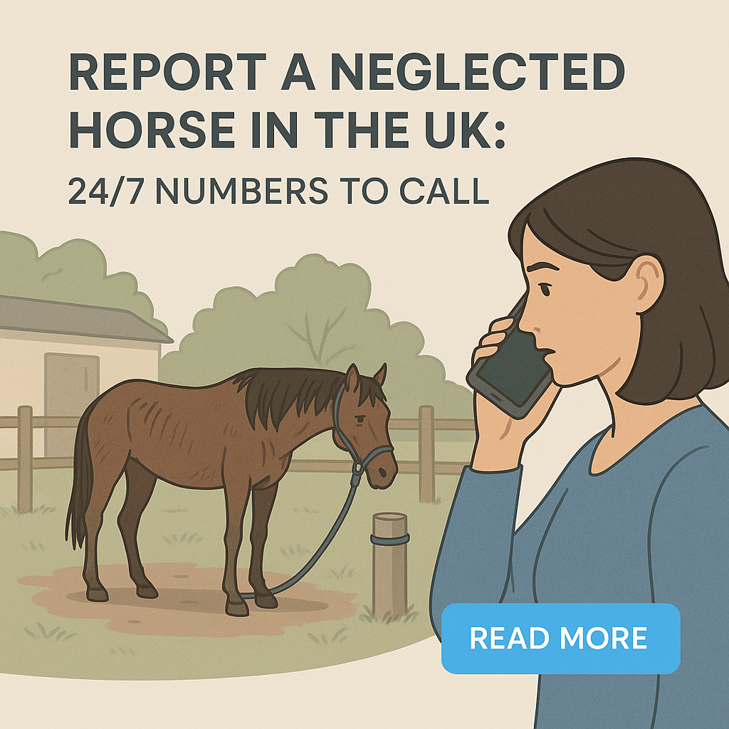 Report A Neglected Horse In The UK: 24/7 Numbers To Call- just horse riders
