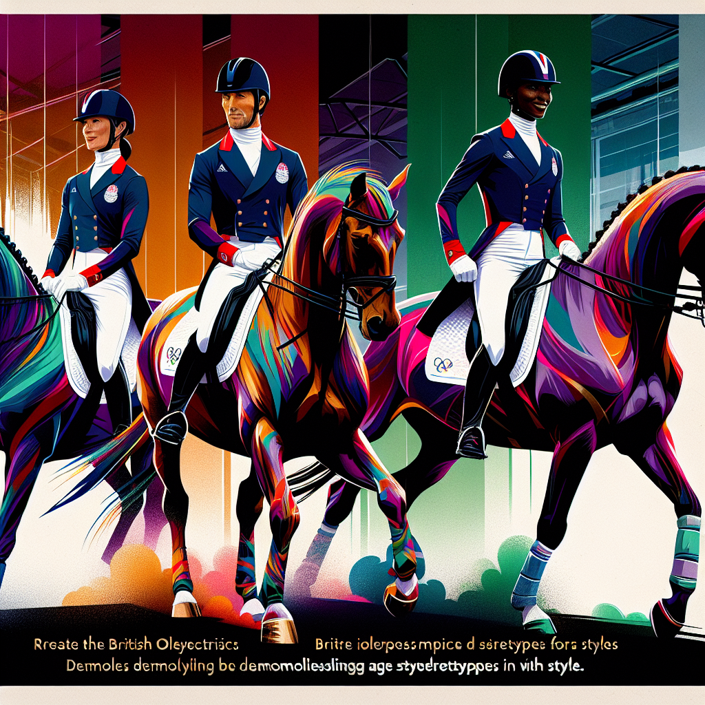 Breaking Age Stereotypes in Style: The British Olympic Dressage Team for Paris 2024 Revealed- just horse riders