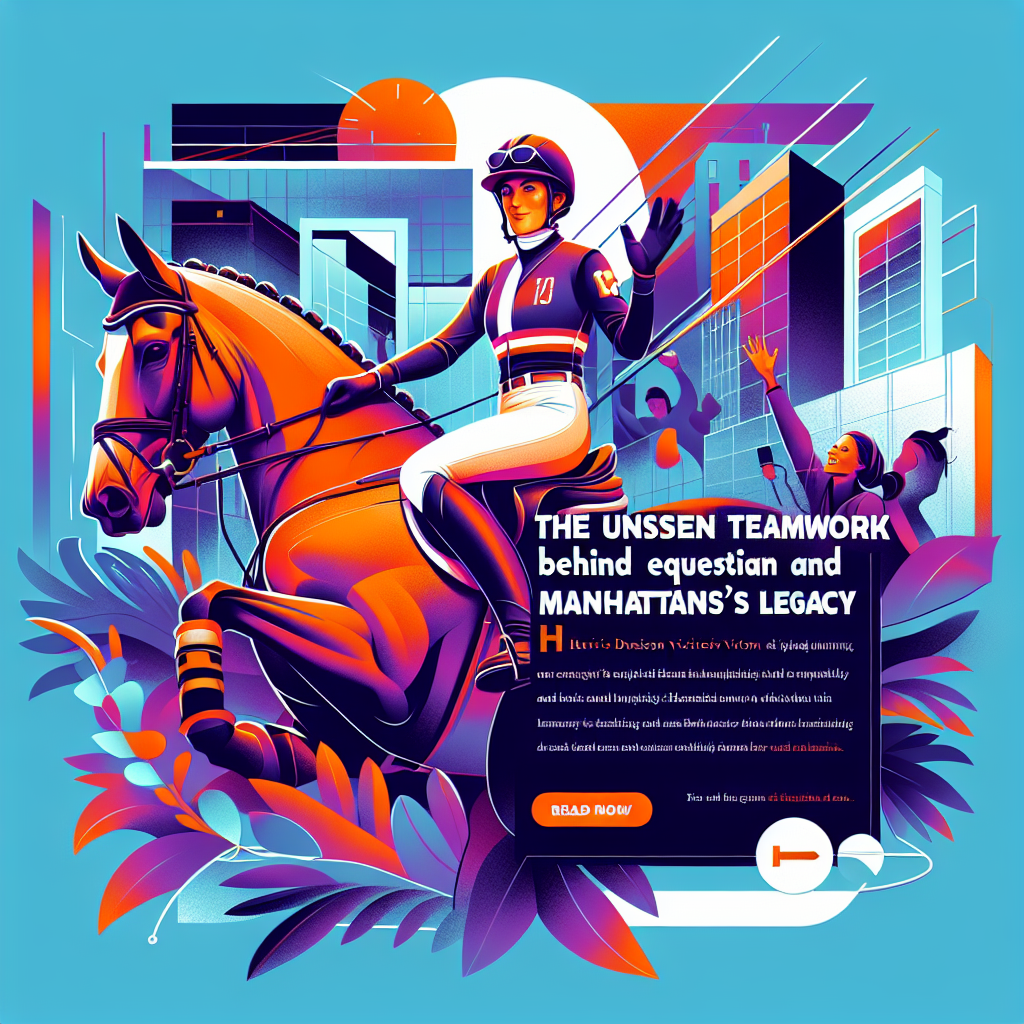 The Unseen Teamwork Behind Equestrian Triumph: Harriet Dennison's Victory and Manhattan's Legacy- just horse riders