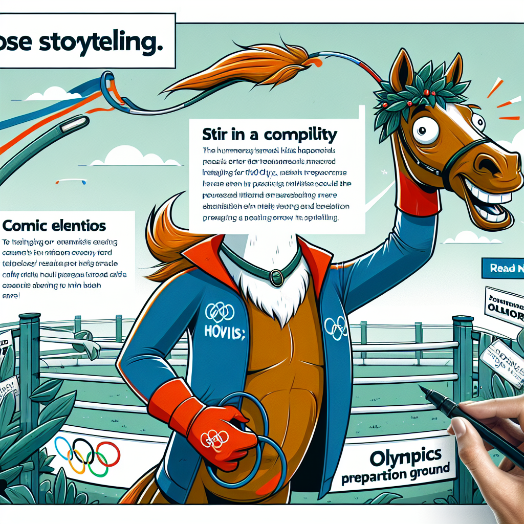 Meet Hovis: The Hilarious Horse Mascot Preparing for the Olympics Through Humor and Storytelling- just horse riders