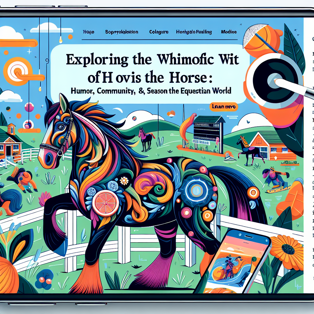 Exploring The Whimsical Wit Of Hovis The Horse: Humor, Community, And Seasonal Insights In The Equestrian World- just horse riders