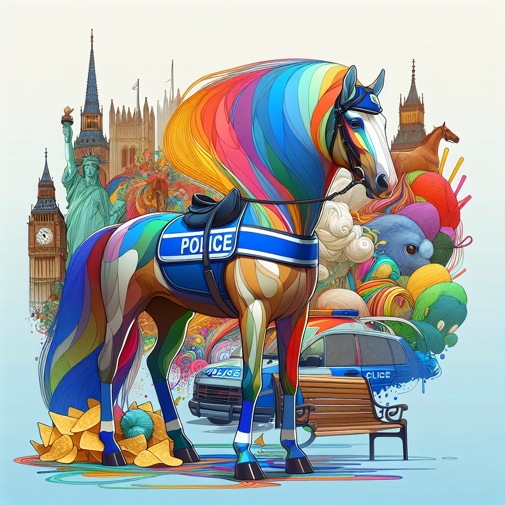 Honoring Parker: The Brave, Chip-Stealing Police Horse who Captured Hearts Globally- just horse riders