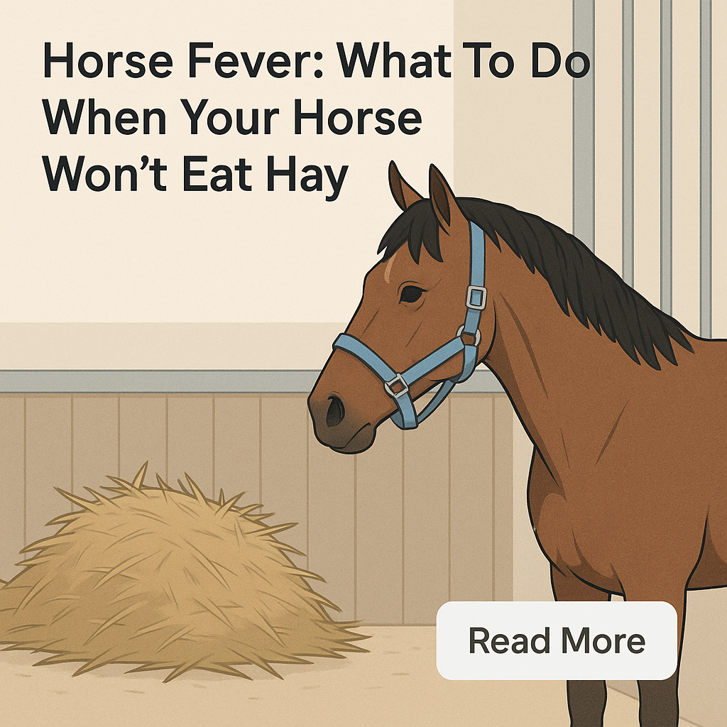 Horse Fever: What To Do When Your Horse Won't Eat Hay- just horse riders