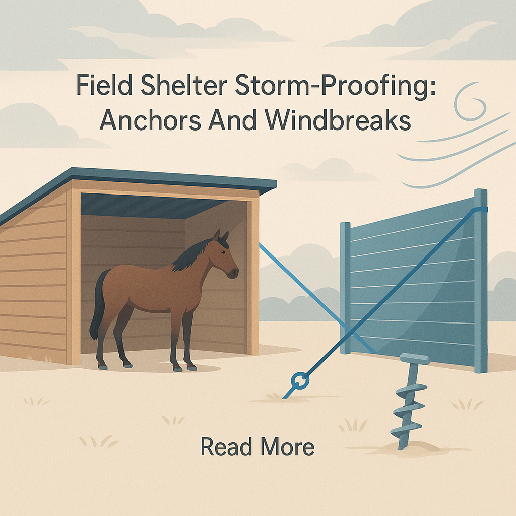 Field Shelter Storm-Proofing: Anchors And Windbreaks- just horse riders