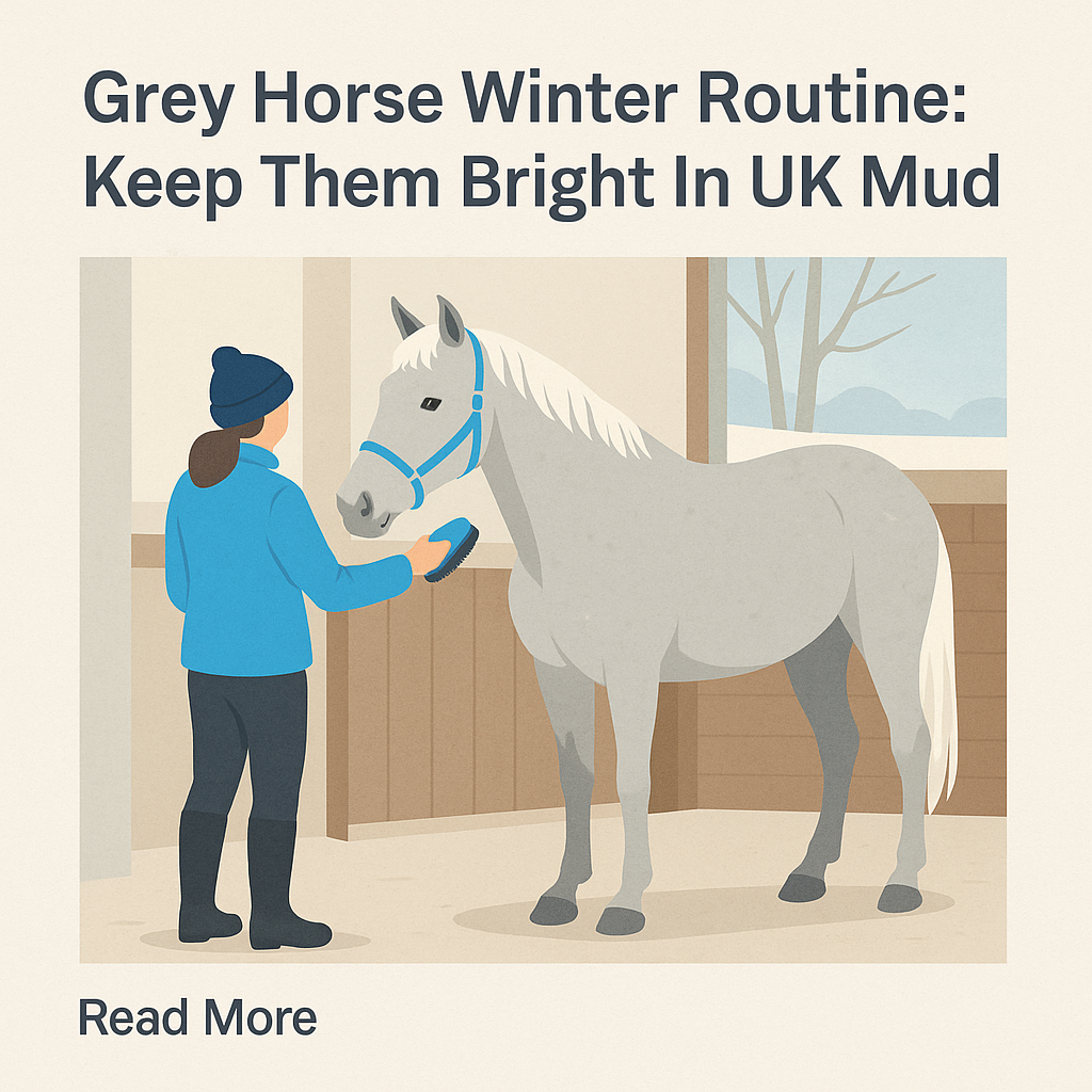 Grey Horse Winter Routine: Keep Them Bright In UK Mud- just horse riders