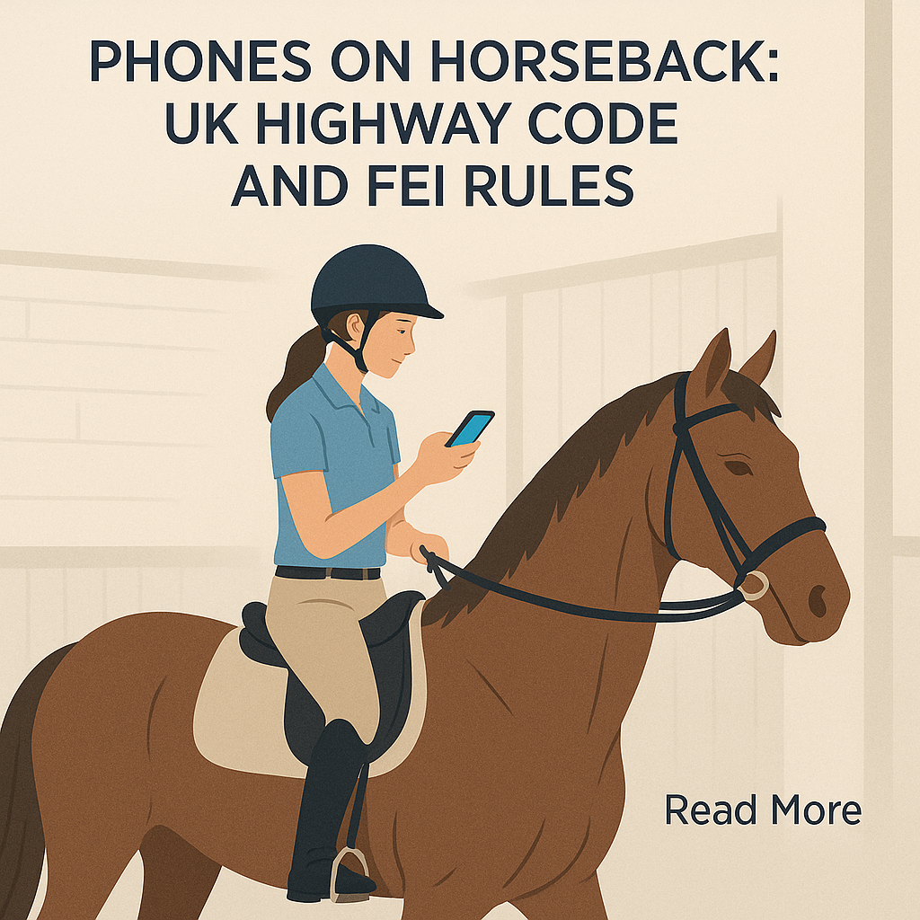 Phones On Horseback: UK Highway Code And FEI Rules- just horse riders