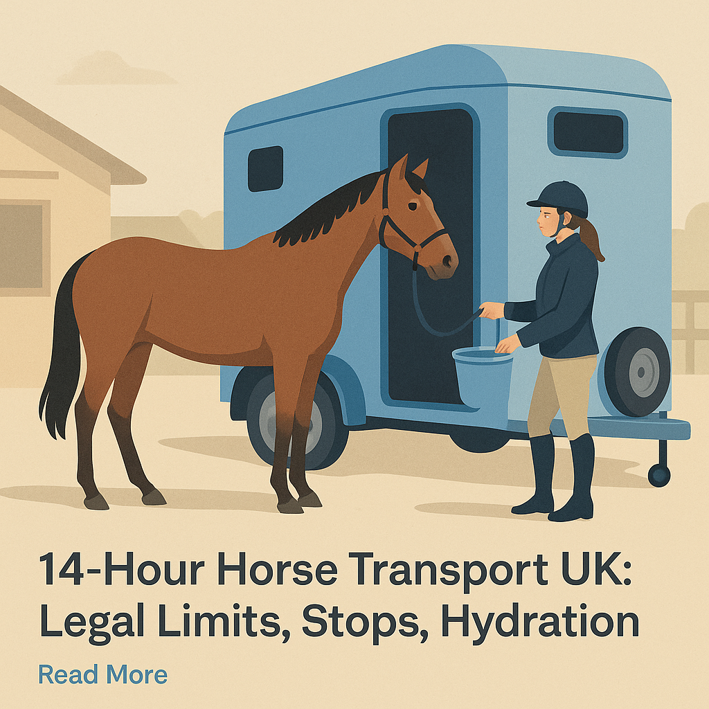 14-Hour Horse Transport UK: Legal Limits, Stops, Hydration- just horse riders