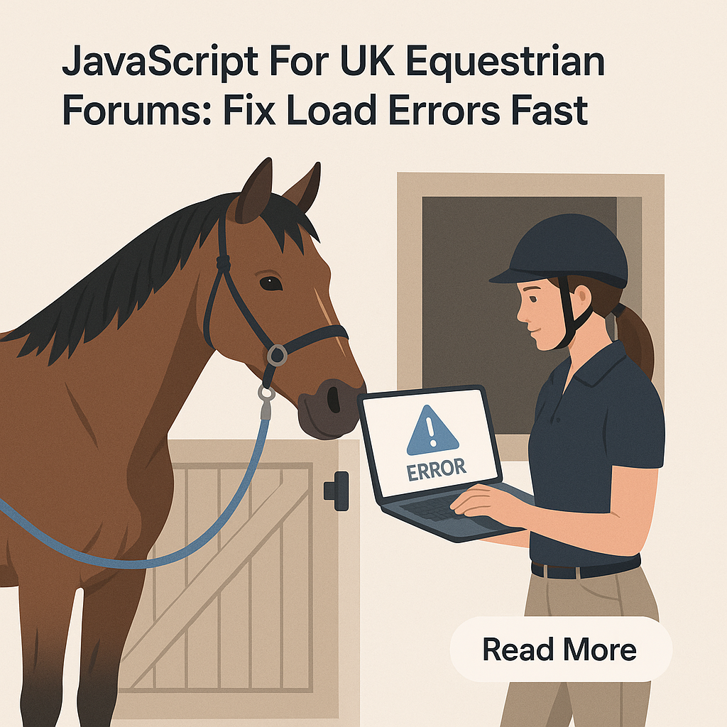 JavaScript For UK Equestrian Forums: Fix Load Errors Fast- just horse riders