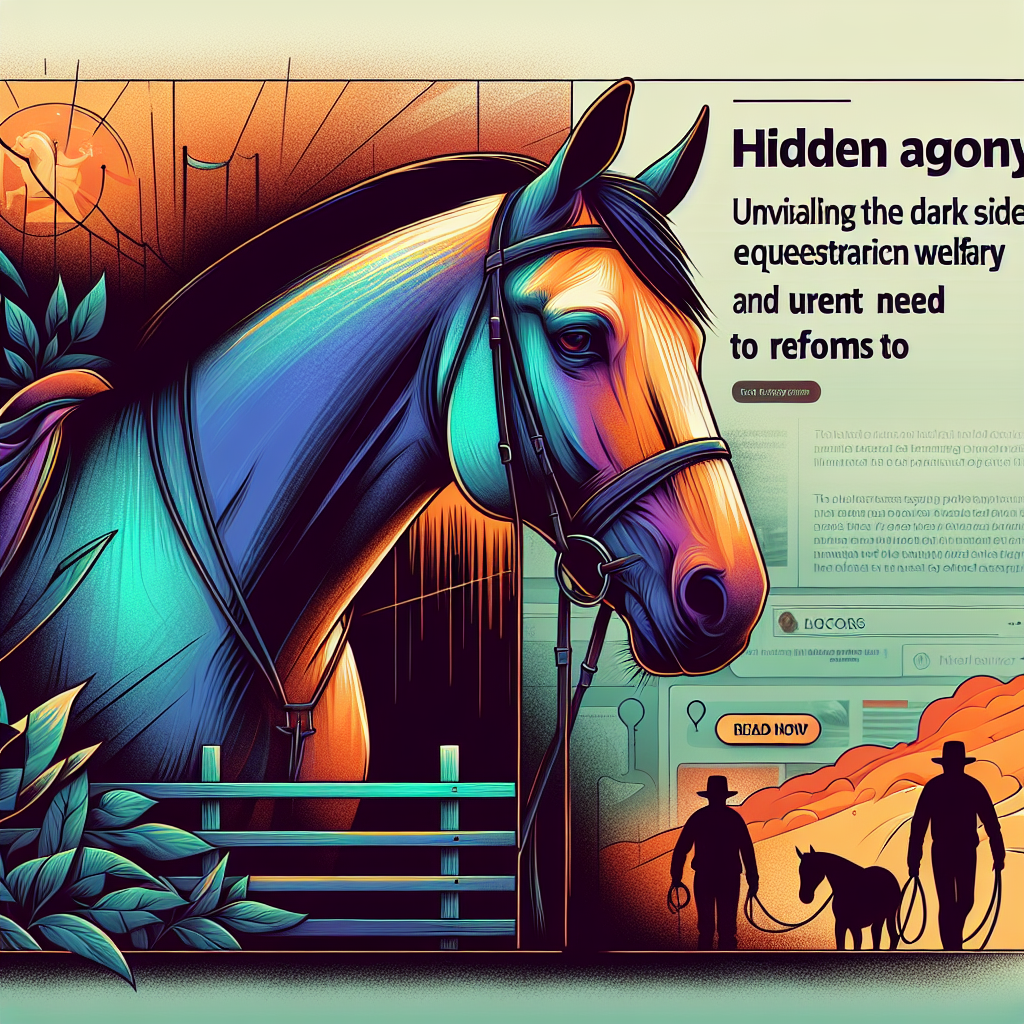 Hidden Agony: Unveiling the Dark Side of Equestrian Welfare and the Urgent Need for Reforms- just horse riders