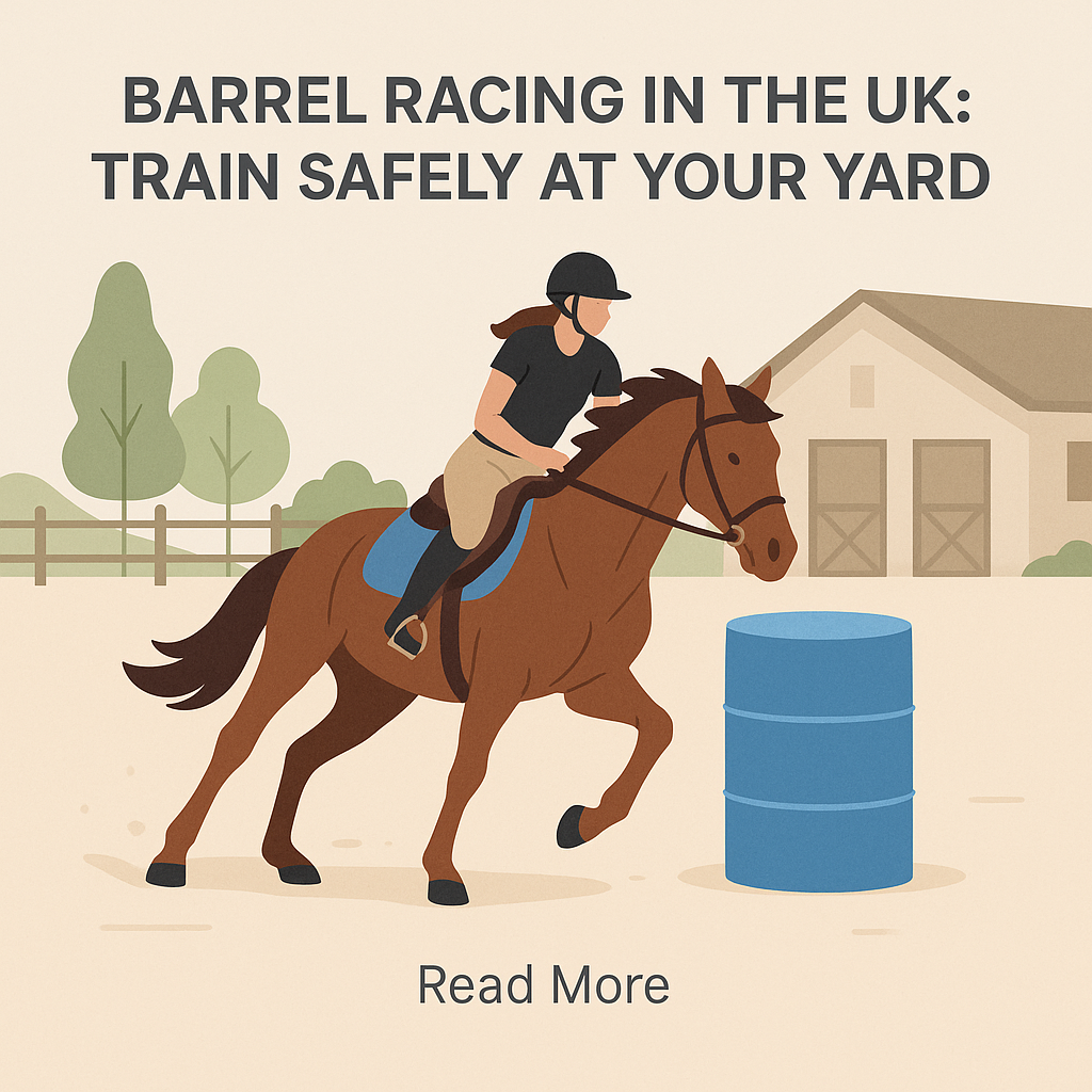 Barrel Racing In The UK: Train Safely At Your Yard- just horse riders