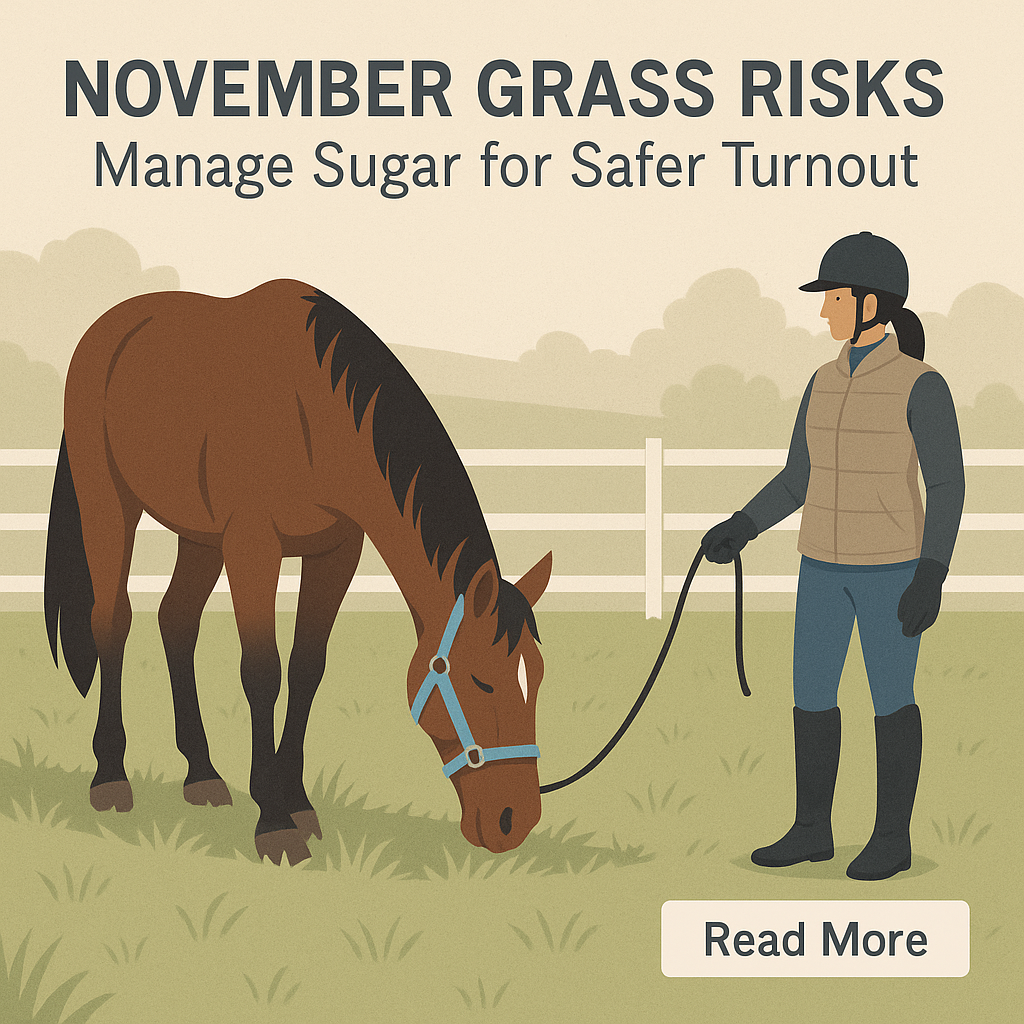 November Grass Risks: Manage Sugar For Safer Turnout- just horse riders
