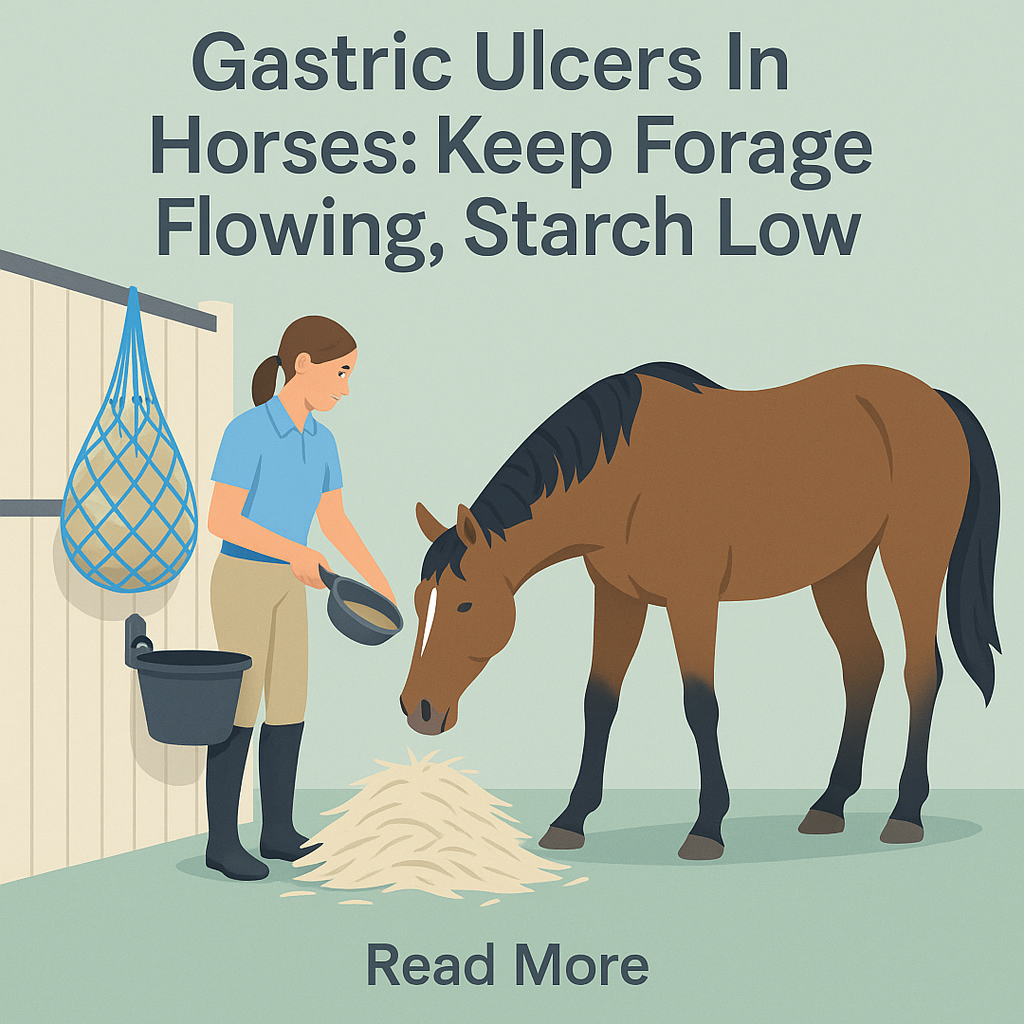 Gastric Ulcers In Horses: Keep Forage Flowing, Starch Low- just horse riders