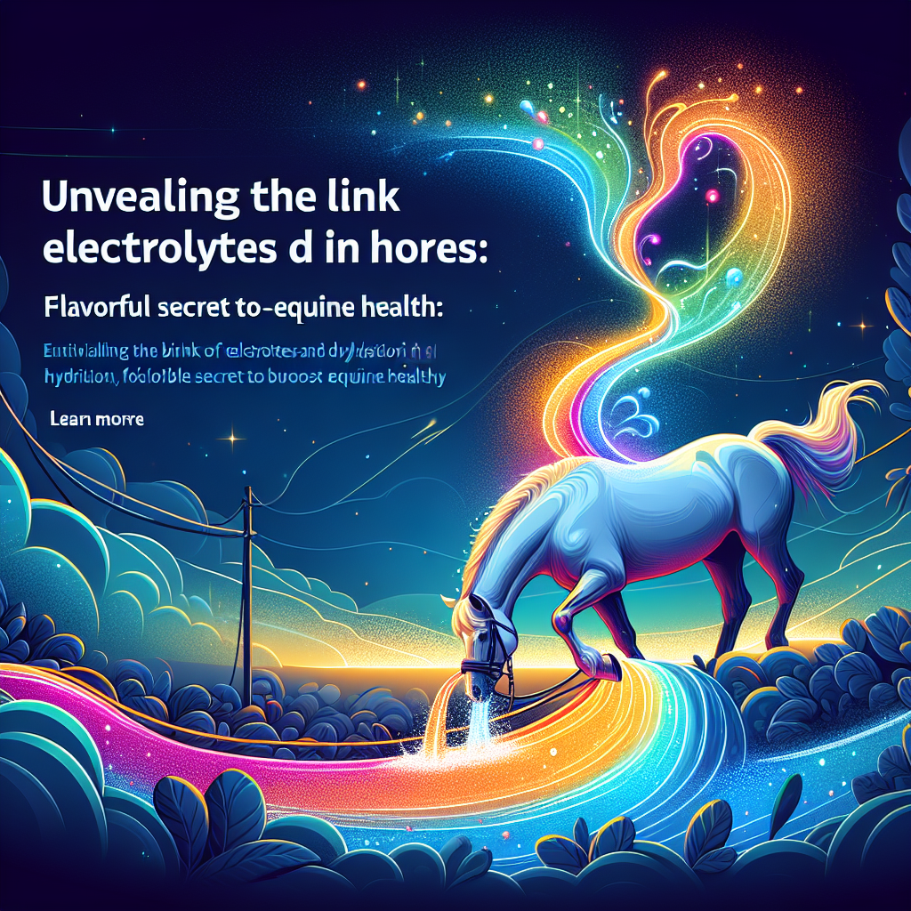 Unveiling the Link between Electrolytes and Hydration in Horses: Flavorful Secret to Boost Equine Health- just horse riders