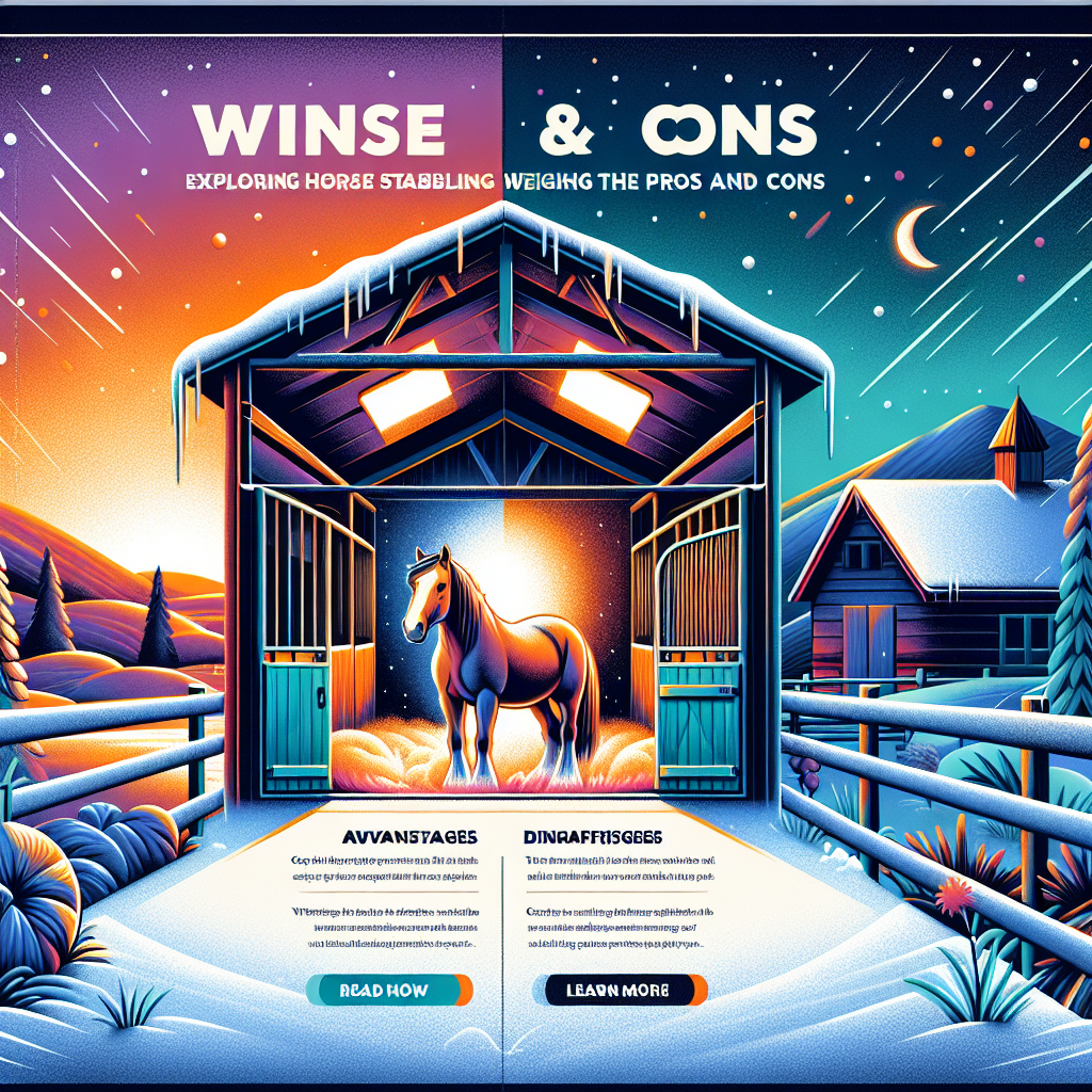 Exploring Indoor Horse Stabling During Winter: Weighing the Pros and Cons- just horse riders