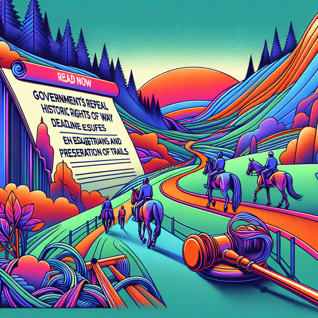 Government's Repeal Of Historic Rights Of Way Deadline Ensures Safety For Equestrians And Preservation Of Trails- just horse riders