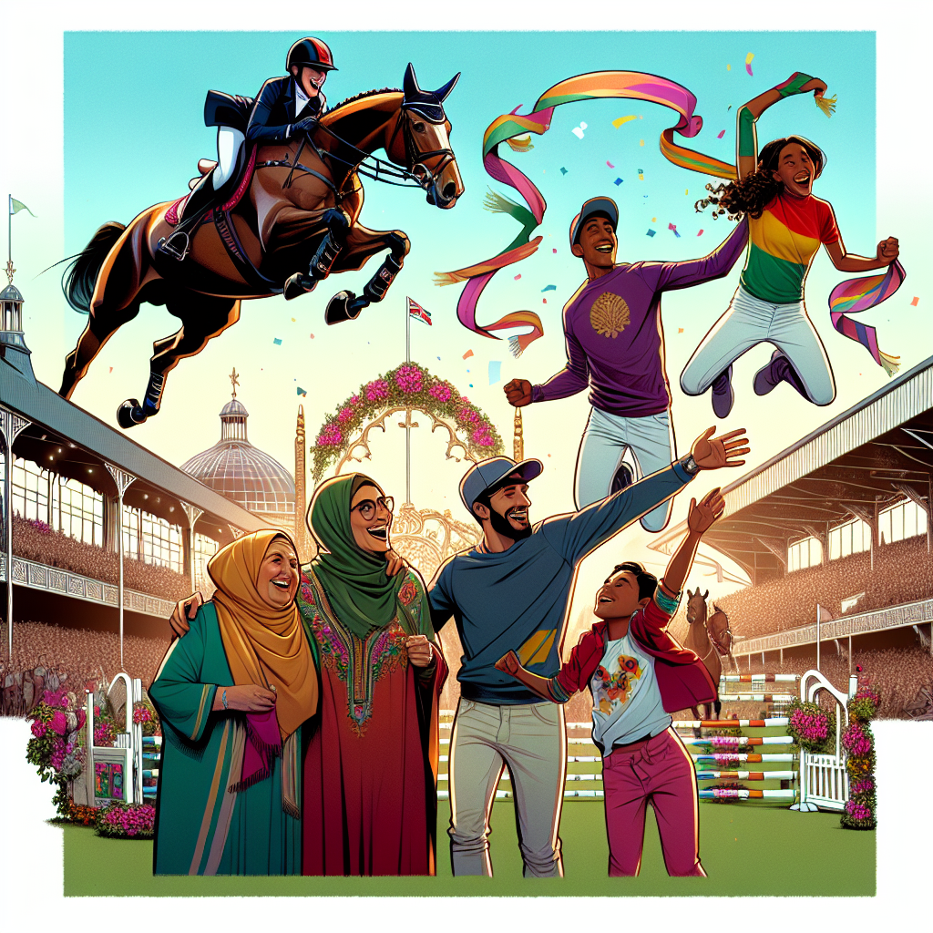 Double Celebration: Bunn Family’s Spectacular Victory at the Royal Windsor Horse Show's Walwyn Novice Jumping Championship- just horse riders