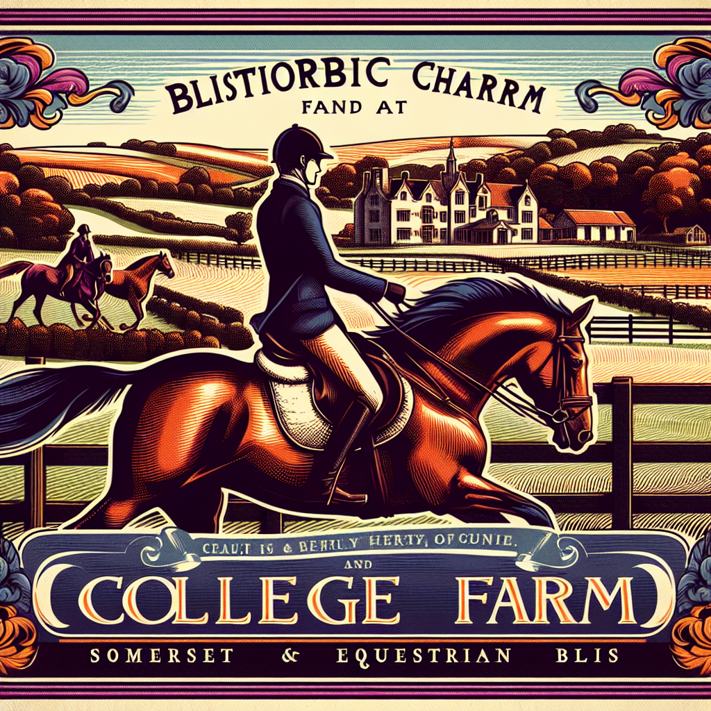 Uncover Equestrian Bliss and Historic Charm at Somerset's College Farm- just horse riders